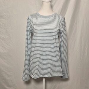 Rag And Bone The Slub Stripe 100% Extra Soft Pima Cotton Twee Longsleeve Shirt M
